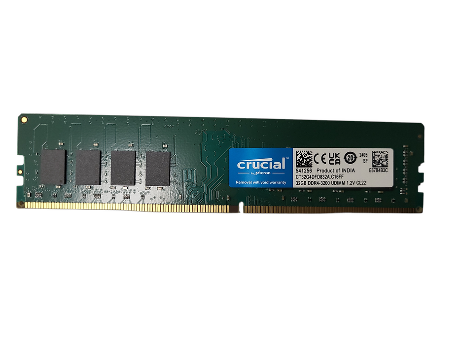 Crucial 32GB DDR4 3200MHz PC4-25600 UDIMM Memory Ram CT32G4DFD832A Q$