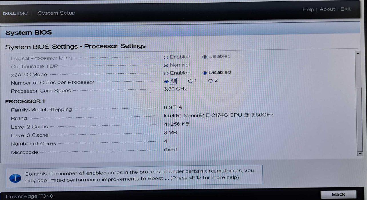 Dell PowerEdge T340 | Xeon E-2174G @3.80GHz, 32GB DDR4, H330, 2x 495W Q)