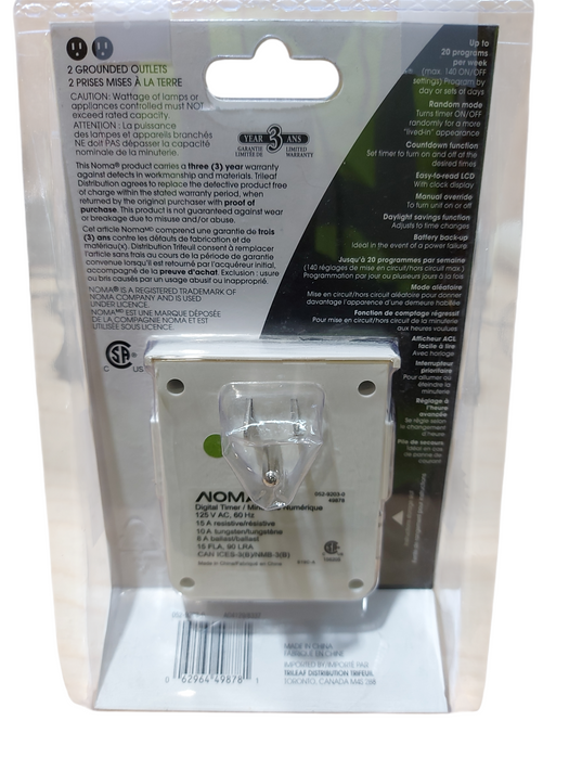 Noma Indoor Digital Heavy Duty Grounded Timer