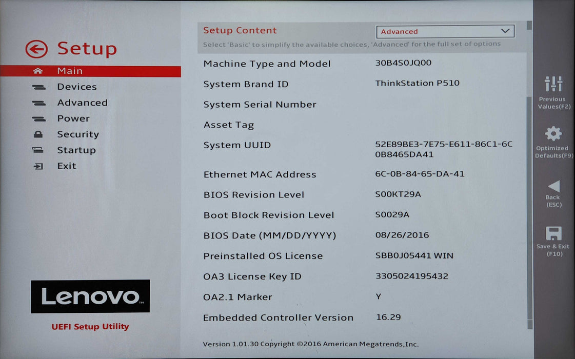 Lenovo ThinkStation P510, Xeon E5-1620 v4, 32GB DDR4, 1TB HDD, GTX750Ti