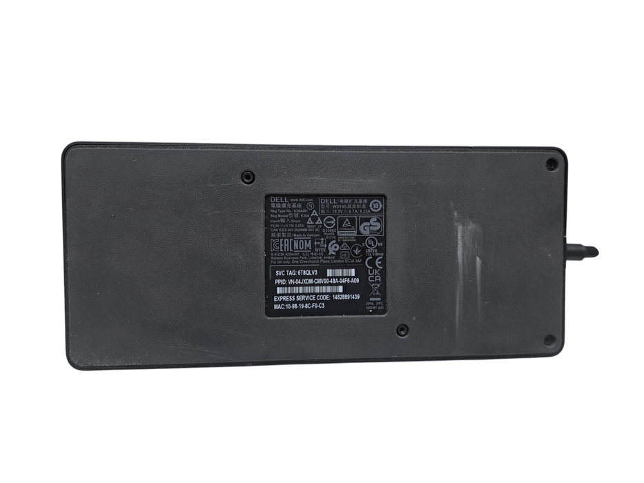 Dell WD19S Thunderbolt USB-C Docking Station K20A001 | No AC Adapter Q)