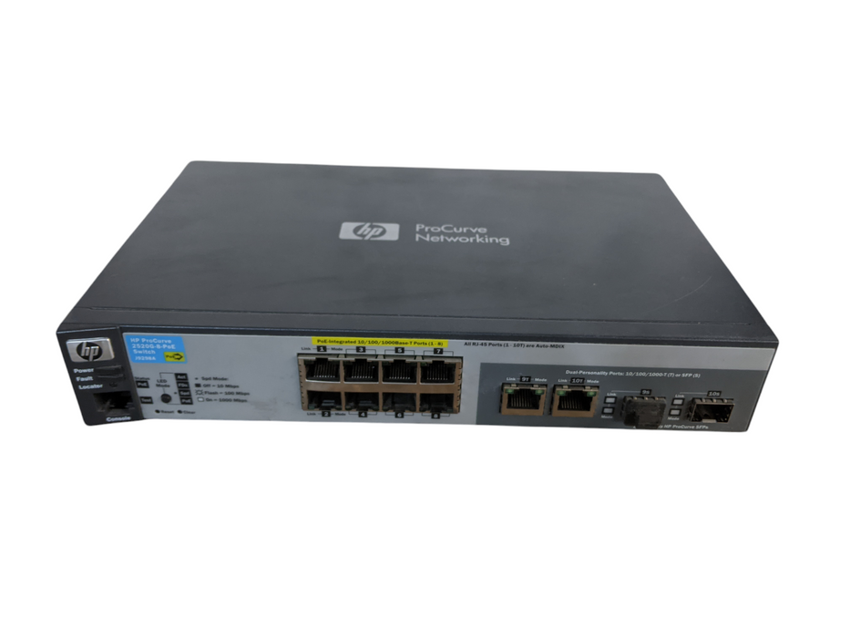 HP ProCurve 2520G-8-PoE Switch | J9298A | 8 port gigabit PoE Network Switch