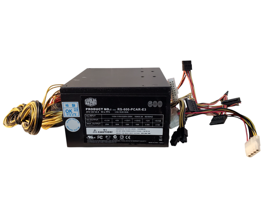 Cooler Master RS-600-PCAR-E3 600W ATX Desktop Power Supply