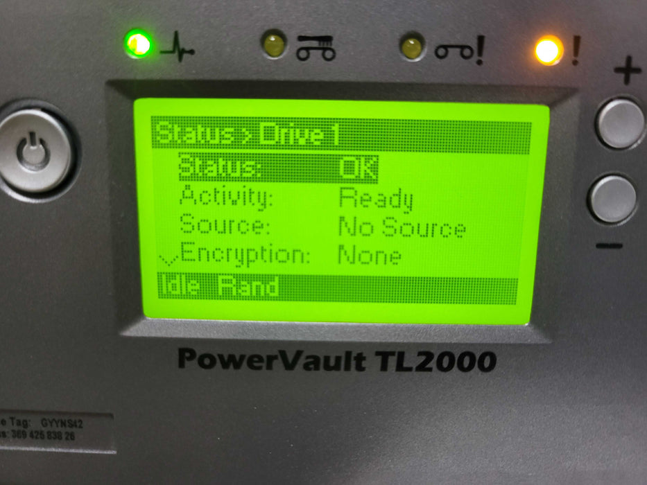 Dell PowerVault TL2000 2U 16-bay Tape Library w/ 1x IBM LTO-6 SAS Drives _