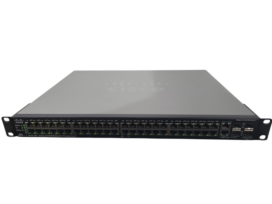 Cisco SF500-48P-K9 V01 | 48-Port 10/100 PoE Stackable Managed Switch !