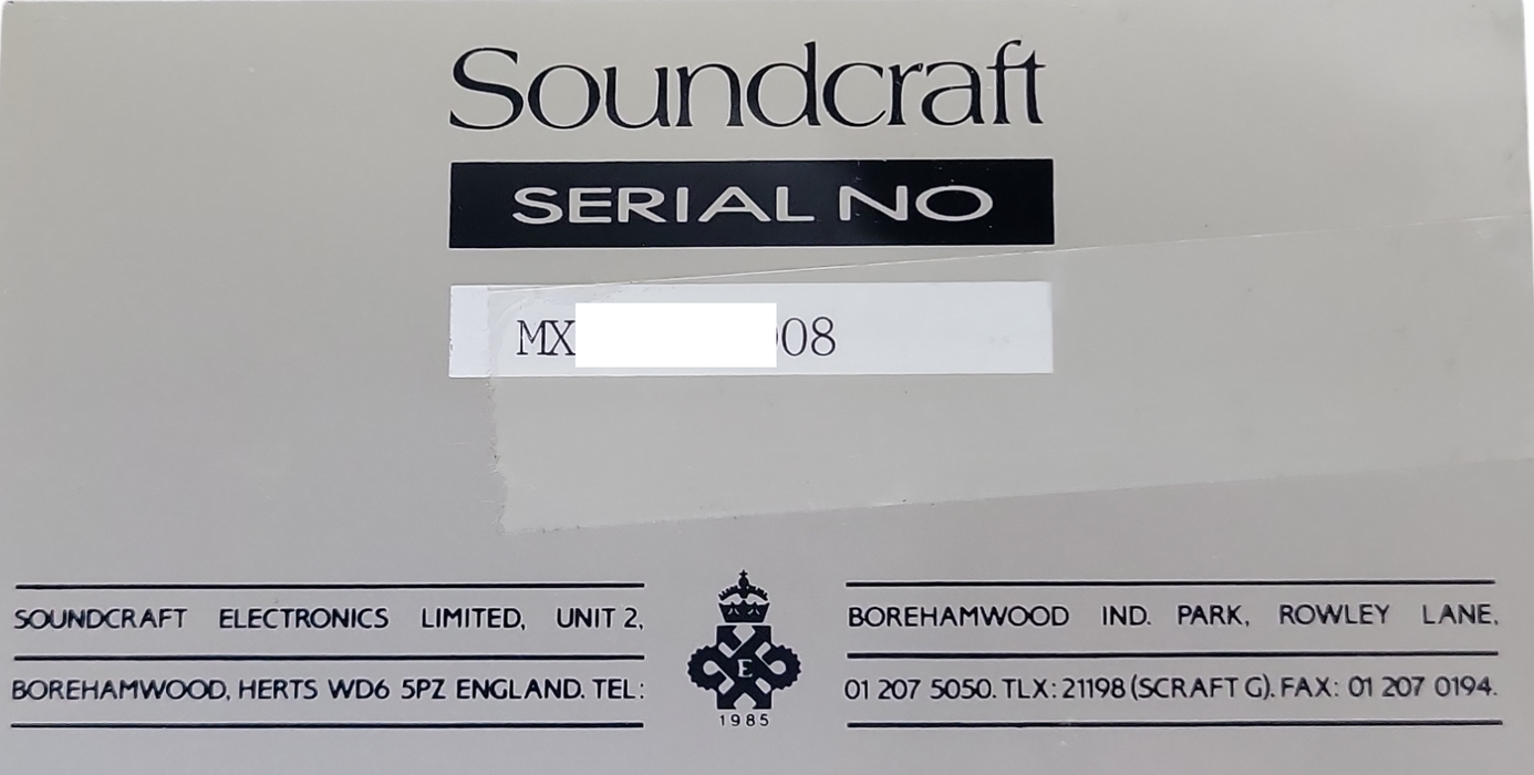 Soundcraft series 200BVE Professional Audio Mixers, READ _