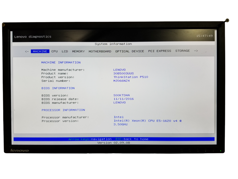 Lenovo ThinkStation P510 | Xeon E5-1620 v4, 16GB DDR4, GTX 1060 6GB, No HDD