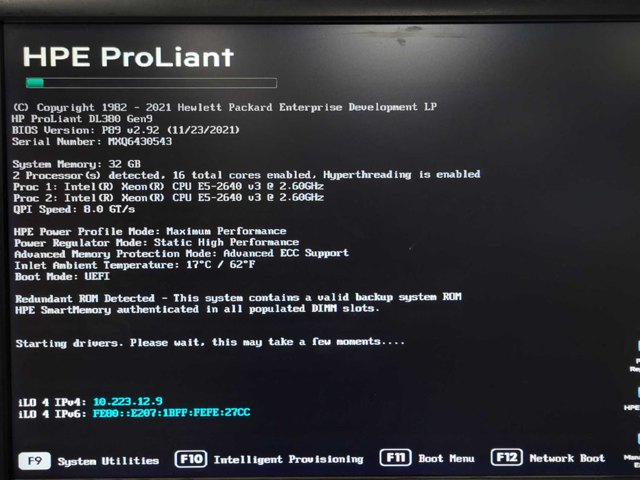 HP ProLiant DL380p G9 2U 2x Xeon E5-2640v3 2.6Ghz, 32GB, 2x PSU, READ _