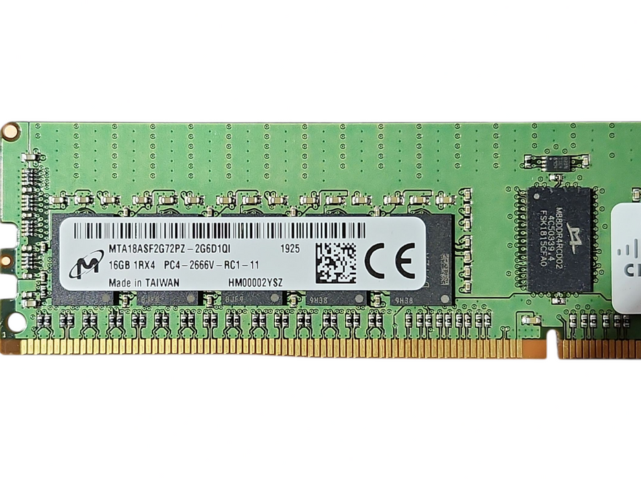 Micron 16GB 1RX4 PC4-2666V-RC1, DDR4, Server Memory Q