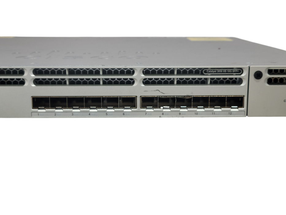 Cisco WS-C3850-12XS-S | 12-Port 10G SFP+ Switch | 2x PSU _