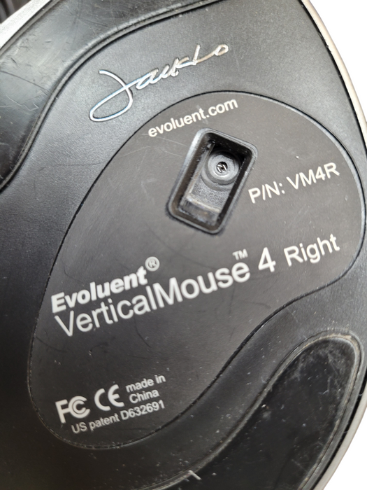 EVOLUENT Vertical Mouse VerticalMouse 4 Ergonomic Wired Right Hand Grey