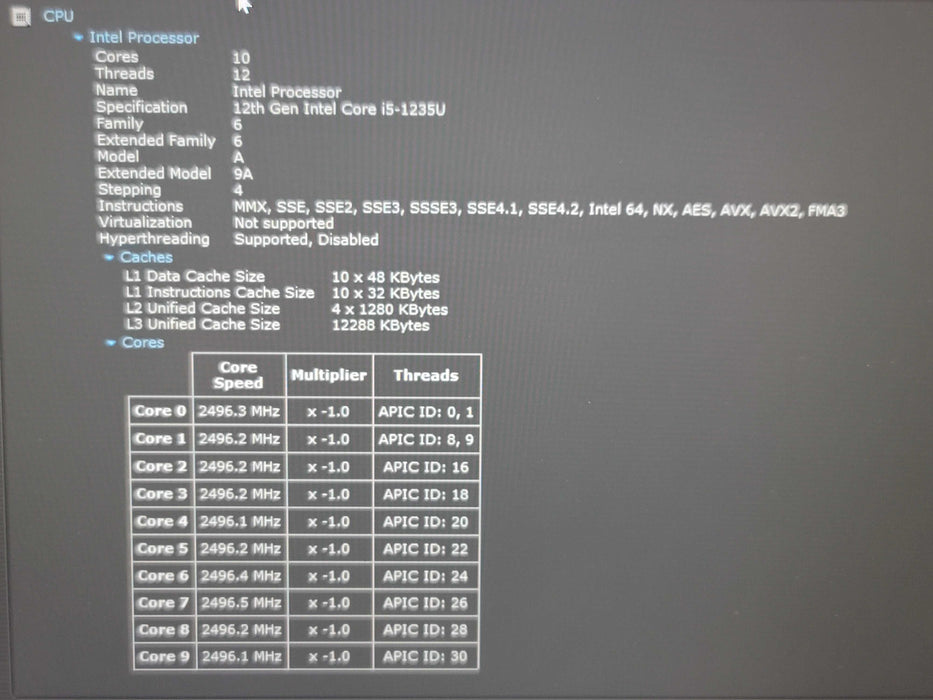 Dell Latitude 5430 i5-1235U 16GB RAM 256GB NVMe READ β Lap200