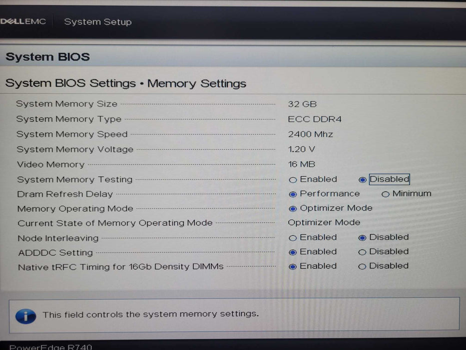 Dell PE R740, 2x Xeon Gold 6252 2.10GHz, 32GB DDR4, 2x 1100W PSU, READ _