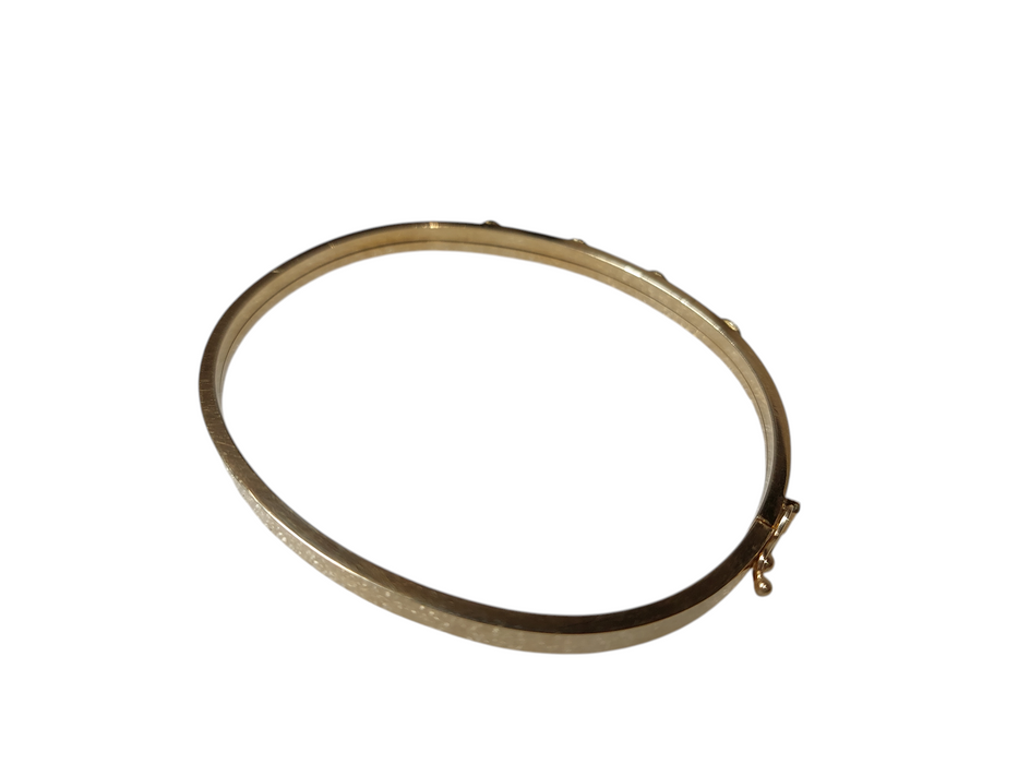Yellow Gold Bangle Wrist Bracelette  =