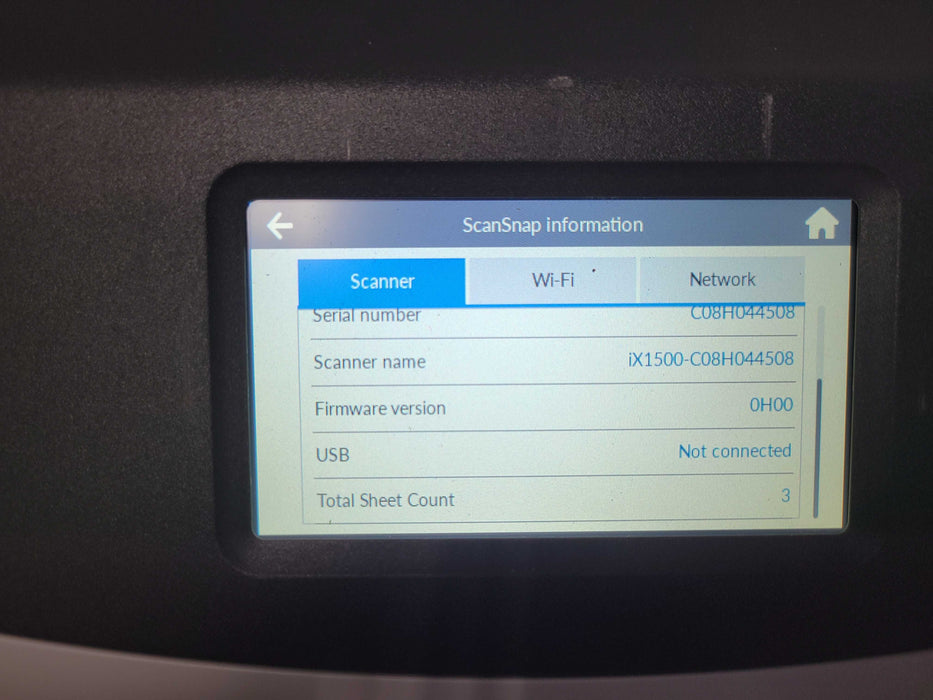 Fujitsu ScanSnap iX1500 Color Duplex Document Scanner Touch Screen _