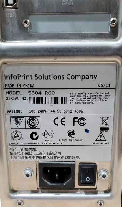 Ricoh InfoPrint 6700 Thermal Label Printer - 5504-R60 *READ*