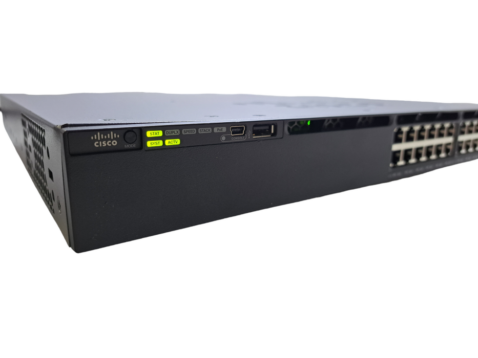 Cisco WS-C3650-24PS-E V06| 24-Port Gigabit PoE+ Switch | 4x SFP, 1x 640W PSU