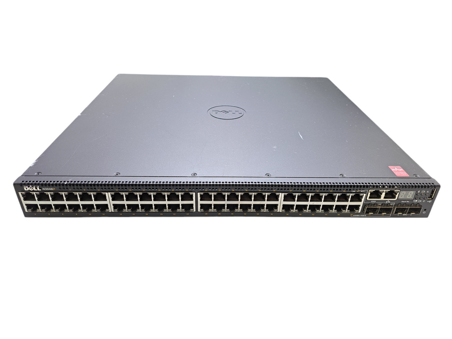 Dell N3048P | 48-Port Gigabit PoE+, 2x 10G SFP+ Managed Switch | 1x 1100W Q