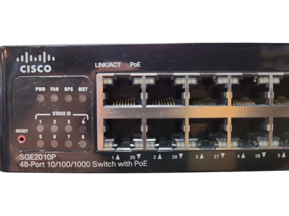 CISCO SGE2010P 48-Port Gigabit Poe Ethernet Managed Network Switch w/ Ear