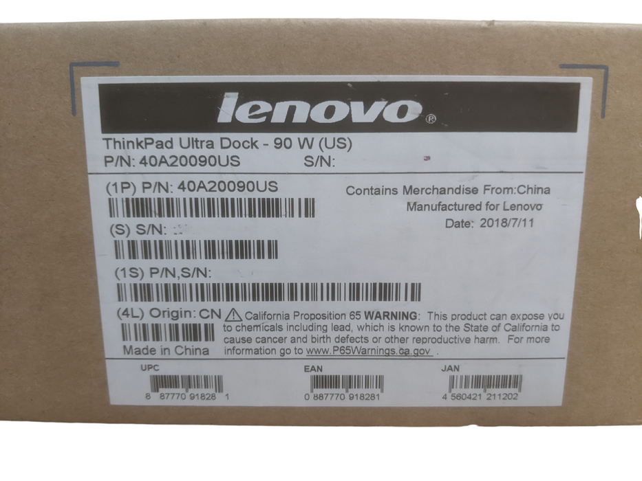 Lenovo ThinkPad Ultra Dock - 90W (US) | 40A2 | 40A20090US