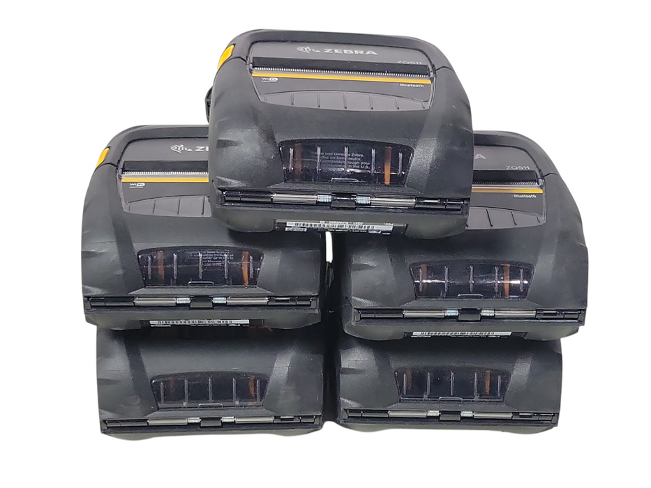 Lot of 5x - Zebra ZQ511 Mobile Thermal Label Printer ZQ51-BUW0000-00 Q%