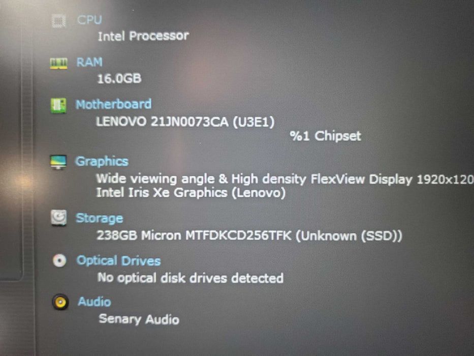 Lenovo ThinkPad E16 Gen 1 16" Laptop Intel i7-1355U 5GHz 16GB 256GB SSD  Lap200