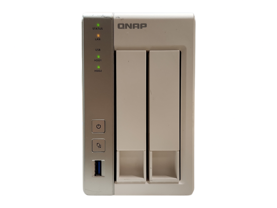 QNAP TS-231, 2 Bay NAS with 2x 3TB HDDs, No Power adapter