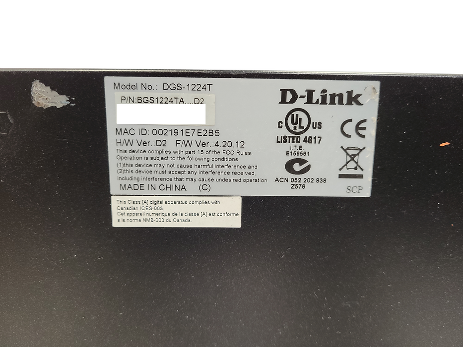 D-Link Web Smart Switch DGS-1224T DLink DGS-1224T 24-Port Gigabit Switch Q$