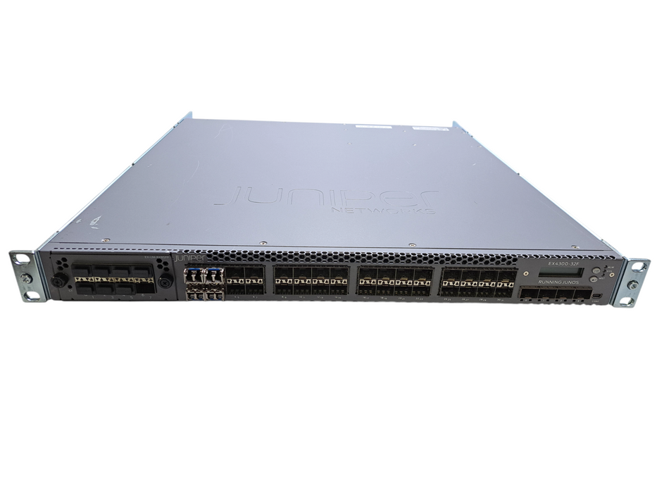 Juniper EX4300-32F | 32x 1GSFP, 4x 10GSFP+, 2x QSFP+ Switch w/ EX-UM-8X8SFP )