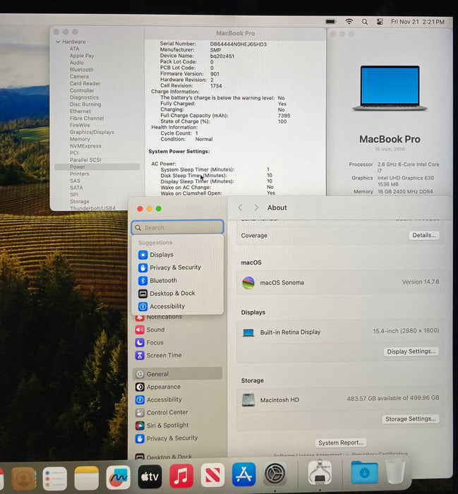 Apple MacBook Pro 15 2015 i7-8850H Radeon Pro 560X 16GB RAM 512GB SSD READ!