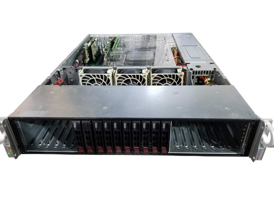 SuperMicro X9DRi-LN4F+ 2x Xeon E5-2520 196GB DDR3 AVAGO SAS 9266-Bi 1x1200W