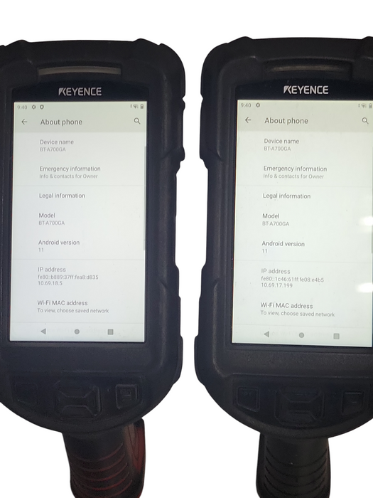 Lot of 4x Keyence BT-A700GA HandHeld Mobile Barcode scanner w/ battery char _