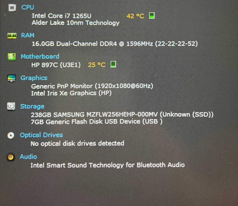 HP EliteBook 650 15.6 inch G9 Core i7-1265U@1.80GHz vPRO 16GB RAM 256GB SSD Q Lap200