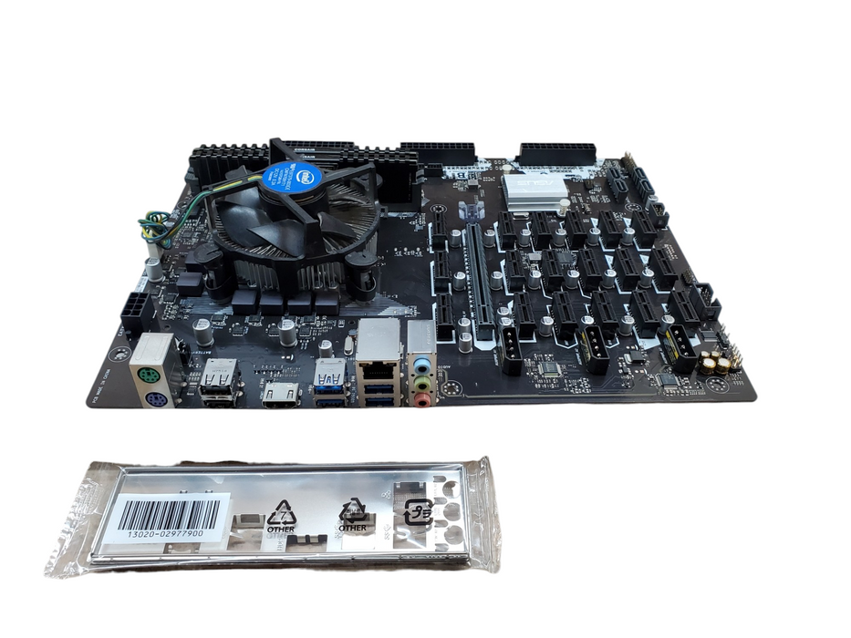 Asus B250 Mining Expert Motherboard Core i3-7100 8GB DDR4 - w/ I/O Shield
