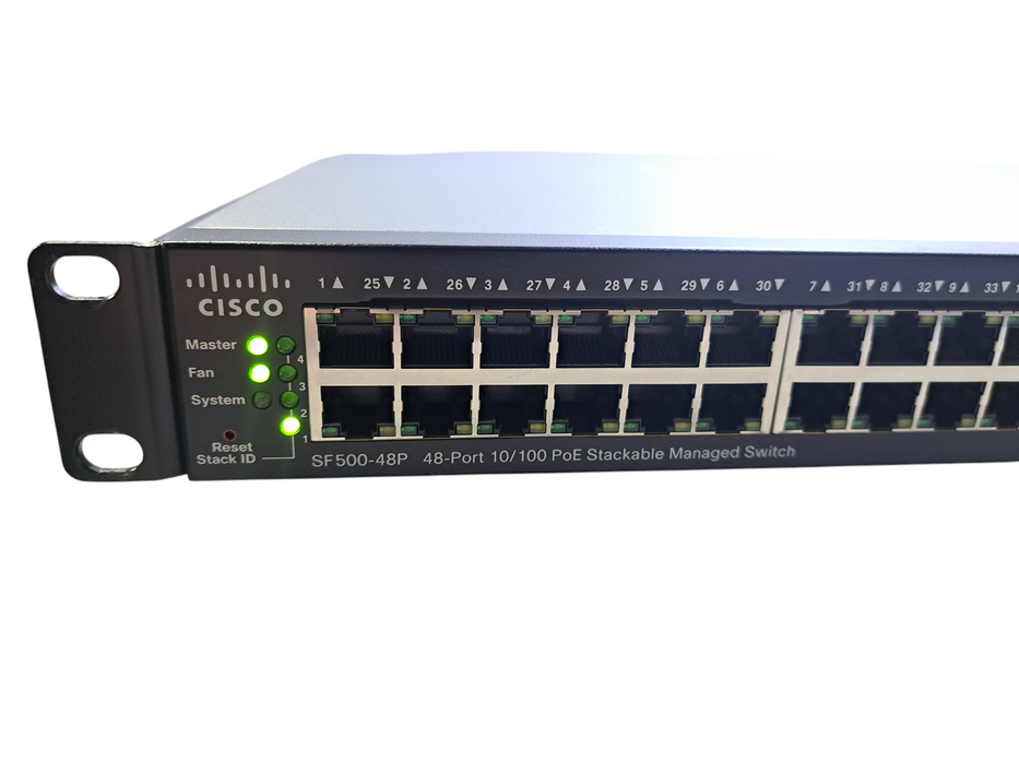 Cisco SF500-48P-K9 V01 | 48-Port 10/100 PoE Stackable Managed Switch