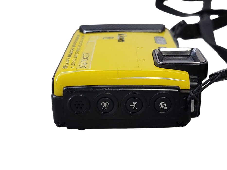 Nikon COOLPIX AW130 16MP Waterproof Digital Camera Yellow, READ _