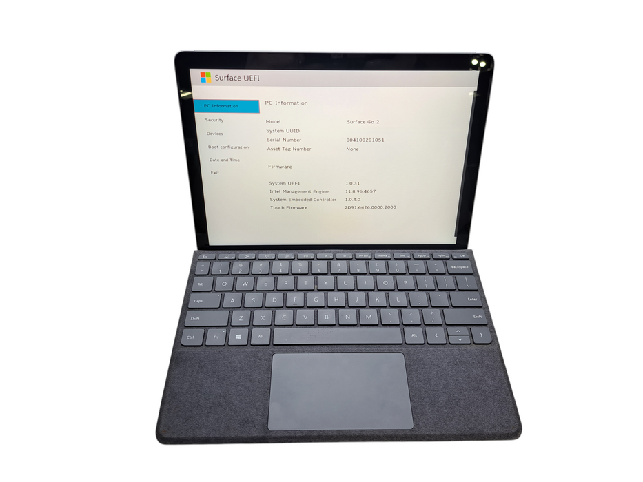 Microsoft Surface Go 2 (1927), Intel m3-8100Y 1.10GHz, 8GB DDR3, 256GB NVMe