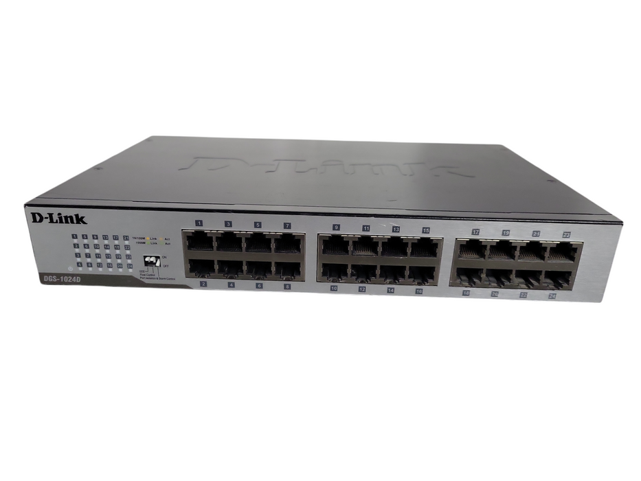 D-Link DGS-1024D 24 Port 10/100/1000 Gigabit Ethernet Switch !