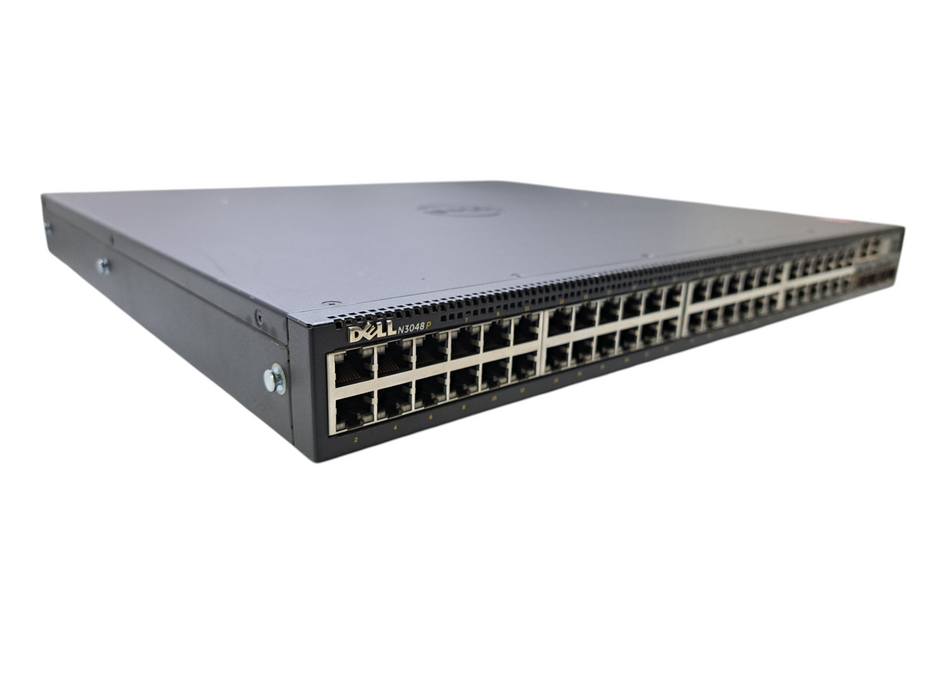 Dell N3048P | 48-Port Gigabit PoE+, 2x 10G SFP+ Managed Switch w/ 2x 1100W