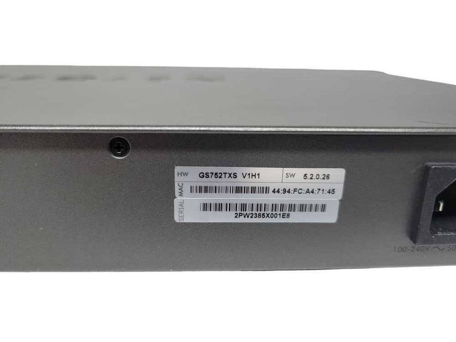 NETGEAR GS752TXS ProSafe 48-Port Gigabit Stackable Smart Switch w/ 10G