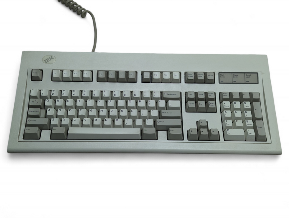 1988 IBM Model M PS2 Mechanical Keyboard with Detachable Cord 1391401 READ -