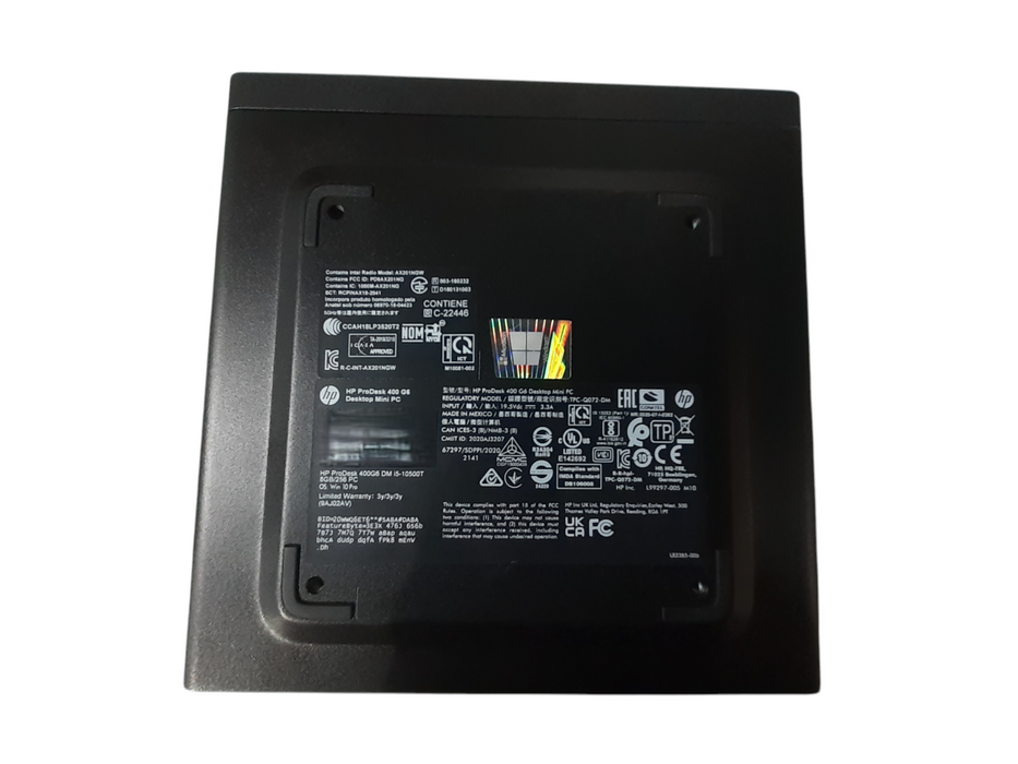 HP PRODESK 400 G6 i5-10500T @ 2.30GHz 8GB DDR4 256GB NVMe