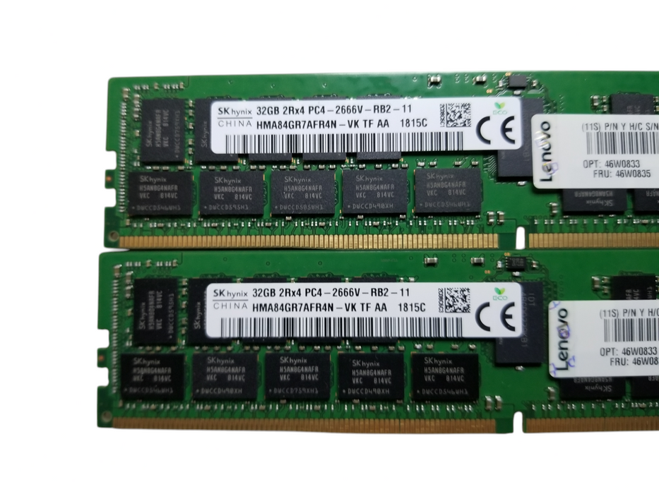 SK Hynix 64GB (2x32GB) 2Rx4 PC4-2666V-RB2-11 DDR4 Server RAM