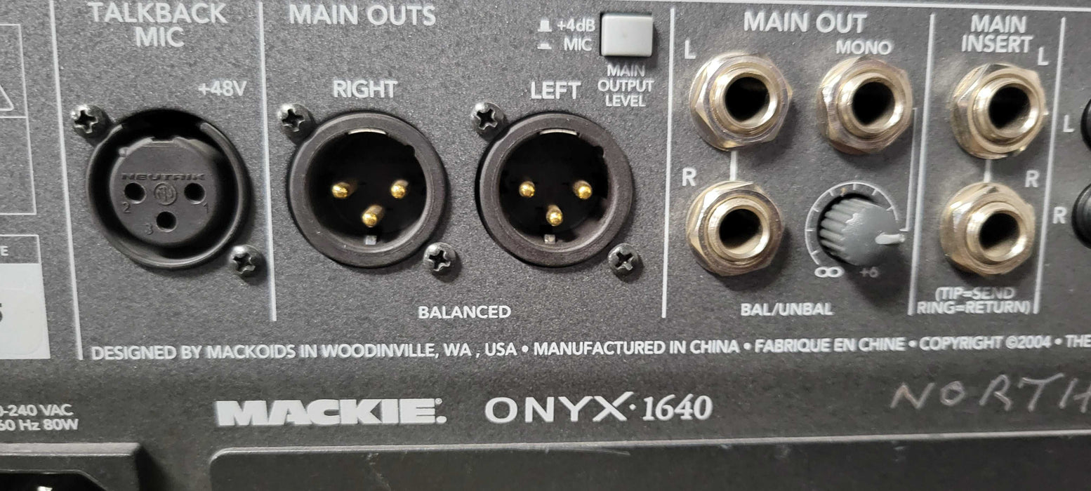 Mackie Onyx 1640 16-Channel 4-Bus Analog Mixer, READ _