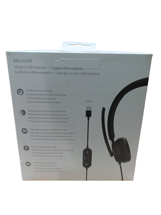 Microsoft Modern Wired USB Headset Model 1989 Black