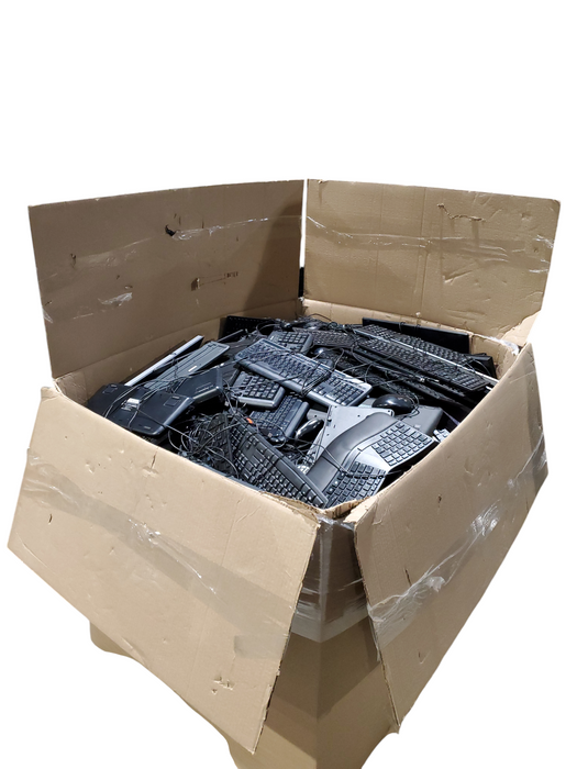 Bin of Assorted Wired Keyboards/Mice (AS-IS) Approx 750lbs