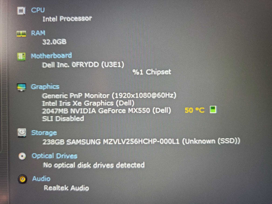 Dell Latitude 5531 | Intel Core i5-12800H 32GB DDR5 256GB NVMe  Lap200