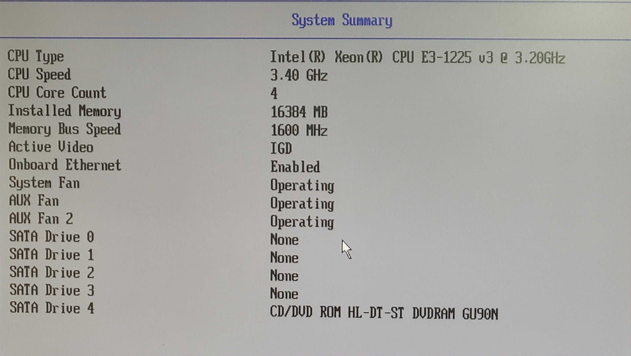 Lenovo ThinkServer RS140 Xeon E3-1225 v3 @ 3.2GHz 16GB DDR3 NO RAID/HDD