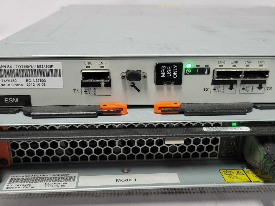 IBM FC5887 Storage Array 24x 2.5" SAS bays Enclosure, 2x Controller, 2x PSU _