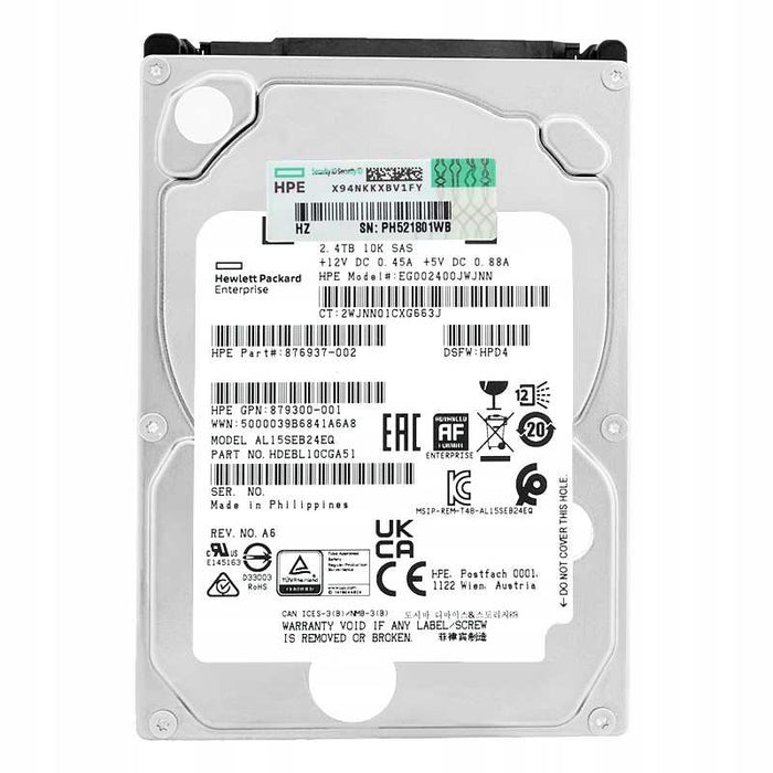 1.8TB SAS 2.5" 15mm 10k RPM 12Gb/s Enterprise HDD - Assorted brands Q